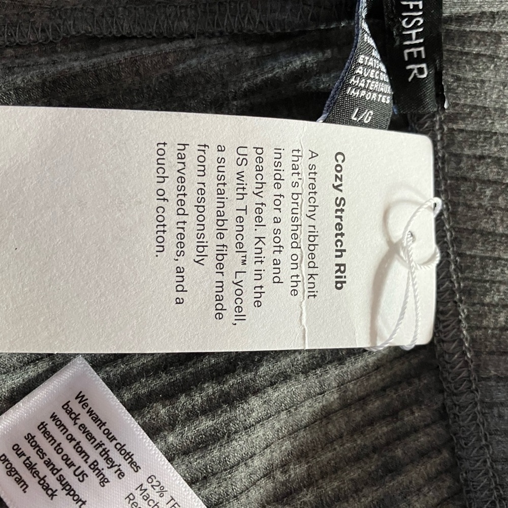 Eileen Fisher cozy stretch rib leggings. NWT - Picture 3 of 6